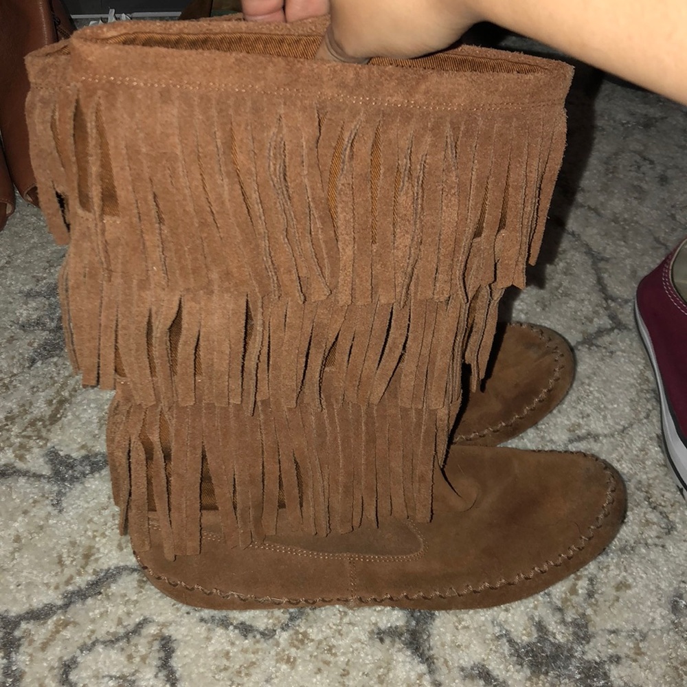 Lauren Conrad fringe boots